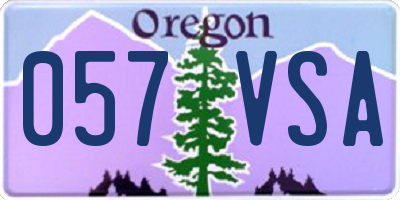 OR license plate 057VSA