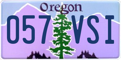 OR license plate 057VSI