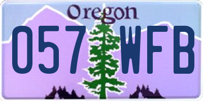 OR license plate 057WFB