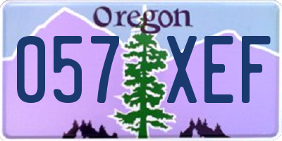 OR license plate 057XEF
