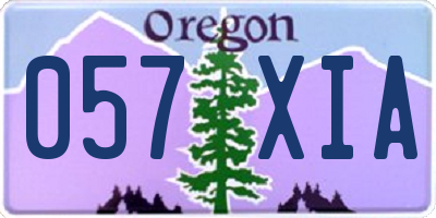 OR license plate 057XIA