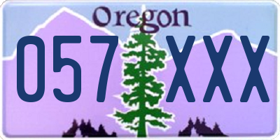 OR license plate 057XXX