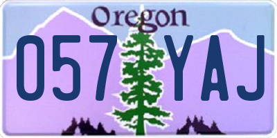 OR license plate 057YAJ