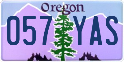 OR license plate 057YAS