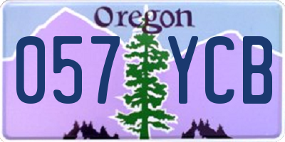 OR license plate 057YCB