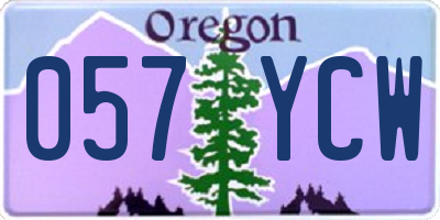 OR license plate 057YCW