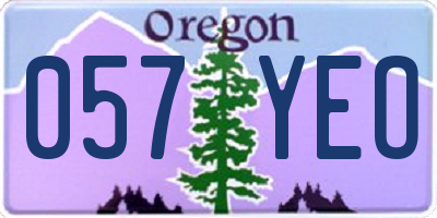 OR license plate 057YEO