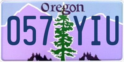 OR license plate 057YIU