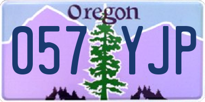 OR license plate 057YJP