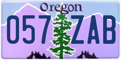 OR license plate 057ZAB