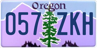 OR license plate 057ZKH