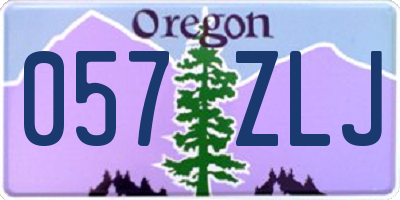 OR license plate 057ZLJ