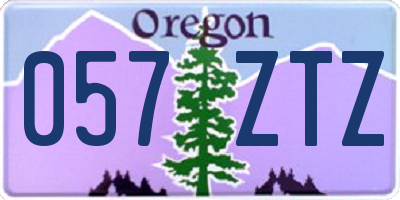 OR license plate 057ZTZ