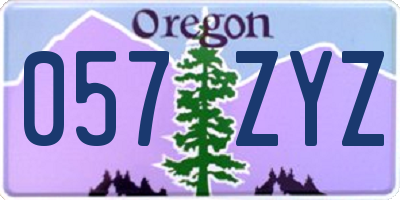 OR license plate 057ZYZ