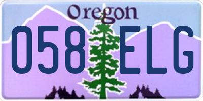 OR license plate 058ELG