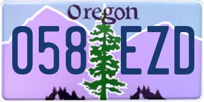 OR license plate 058EZD