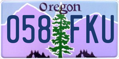 OR license plate 058FKU