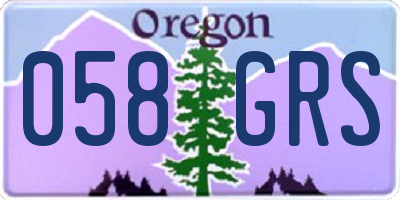 OR license plate 058GRS