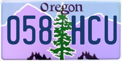 OR license plate 058HCU
