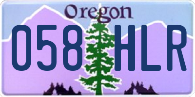 OR license plate 058HLR