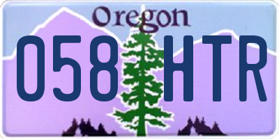 OR license plate 058HTR