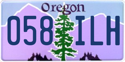 OR license plate 058ILH
