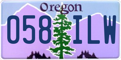 OR license plate 058ILW