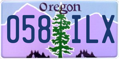 OR license plate 058ILX