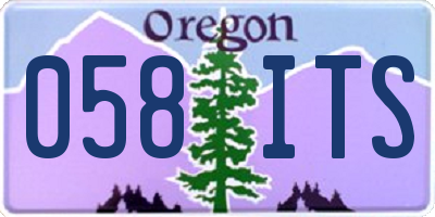 OR license plate 058ITS