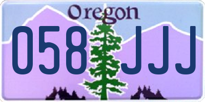 OR license plate 058JJJ