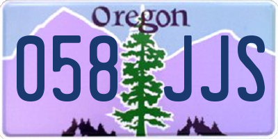OR license plate 058JJS
