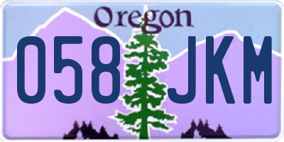 OR license plate 058JKM