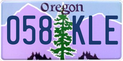 OR license plate 058KLE