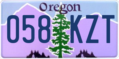 OR license plate 058KZT