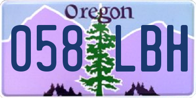 OR license plate 058LBH