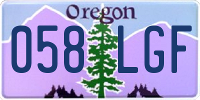 OR license plate 058LGF