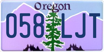 OR license plate 058LJT