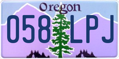 OR license plate 058LPJ