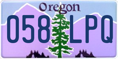 OR license plate 058LPQ
