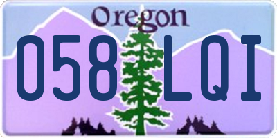 OR license plate 058LQI