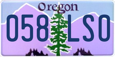 OR license plate 058LSO