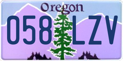 OR license plate 058LZV