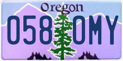 OR license plate 058OMY