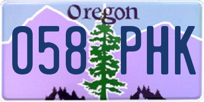 OR license plate 058PHK