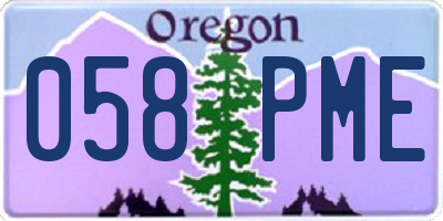 OR license plate 058PME