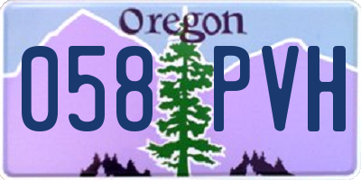 OR license plate 058PVH