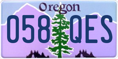 OR license plate 058QES