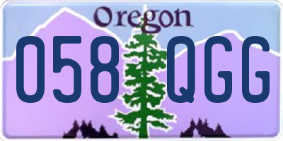 OR license plate 058QGG