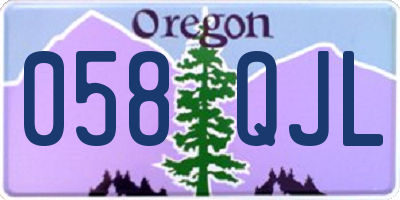 OR license plate 058QJL