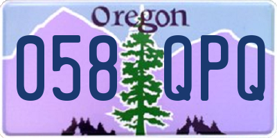 OR license plate 058QPQ